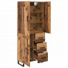 Highboard z szufladą 2 pcs Stare drewno 69,5 x 34 x 180 cm