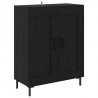 Highboard 2 pcs Czarny Dąb Materiał drewnopochodny