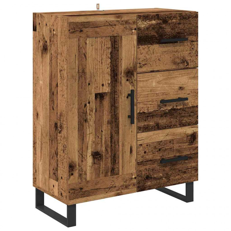 Highboard z szufladą 2 pcs Stare drewno 69,5 x 34 x 180 cm