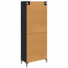 Highboard 2 pcs Czarny Dąb Materiał drewnopochodny