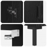 Highboard 2 pcs Czarny Dąb Materiał drewnopochodny