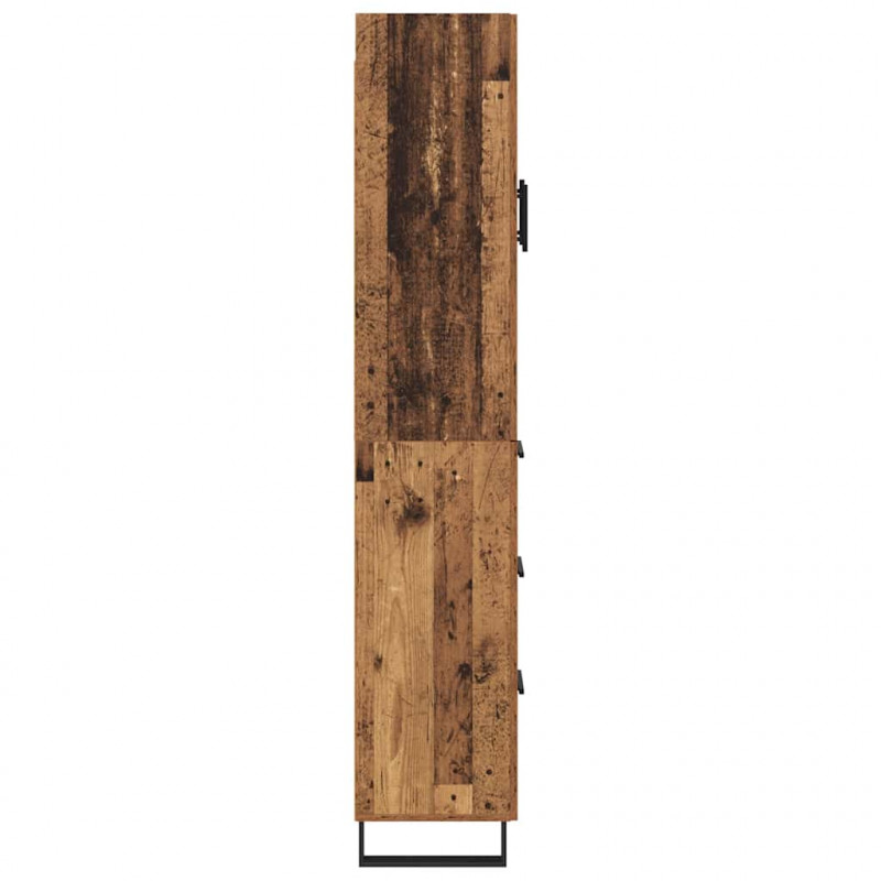 Highboard z szufladą 2 pcs Stare drewno 69,5 x 34 x 180 cm