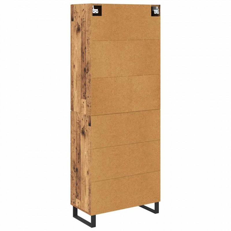 Highboard z szufladą 2 pcs Stare drewno 69,5 x 34 x 180 cm