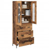 Highboard z szufladą 2 pcs Stare drewno Materiał drewnopochodny