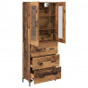 Highboard z szufladą 2 pcs Stare drewno Materiał drewnopochodny