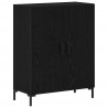 Highboard 2 pcs Czarny Dąb Materiał drewnopochodny