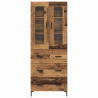 Highboard z szufladą 2 pcs Stare drewno Materiał drewnopochodny