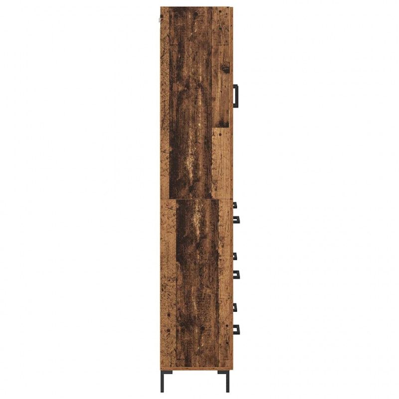 Highboard z szufladą 2 pcs Stare drewno Materiał drewnopochodny