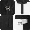 Highboard 2 pcs Czarny Dąb Materiał drewnopochodny