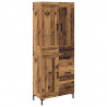 Highboard z szufladą 2 pcs Stare drewno Materiał drewnopochodny