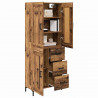 Highboard z szufladą 2 pcs Stare drewno Materiał drewnopochodny