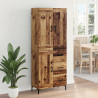 Highboard z szufladą 2 pcs Stare drewno Materiał drewnopochodny