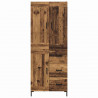 Highboard z szufladą 2 pcs Stare drewno Materiał drewnopochodny