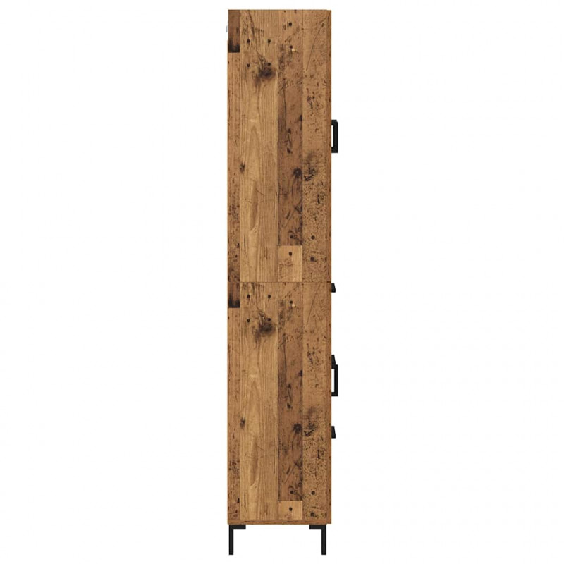 Highboard z szufladą 2 pcs Stare drewno Materiał drewnopochodny