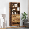 Highboard z szufladą 2 pcs Stare drewno Materiał drewnopochodny