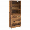 Highboard z szufladą 2 pcs Stare drewno Materiał drewnopochodny