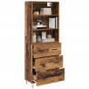 Highboard z szufladą 2 pcs Stare drewno Materiał drewnopochodny