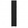 Highboard 2 pcs Czarny Dąb Drewno inżynieryjne i szkło