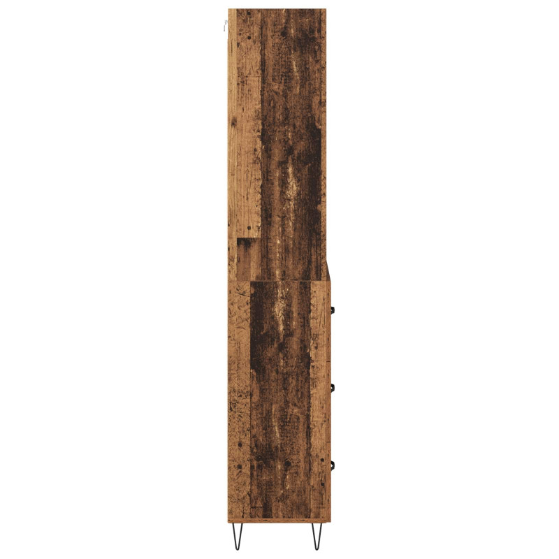 Highboard z szufladą 2 pcs Stare drewno Materiał drewnopochodny