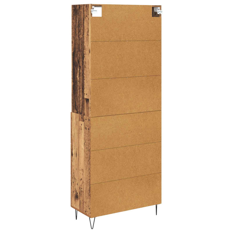 Highboard z szufladą 2 pcs Stare drewno Materiał drewnopochodny