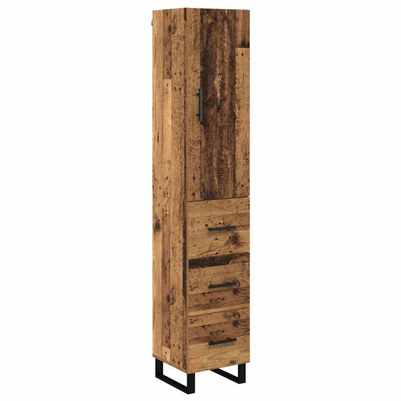 Highboard z szufladą Stare drewno 34,5 x 34 x 180 cm