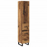 Highboard z szufladą Stare drewno 34,5 x 34 x 180 cm