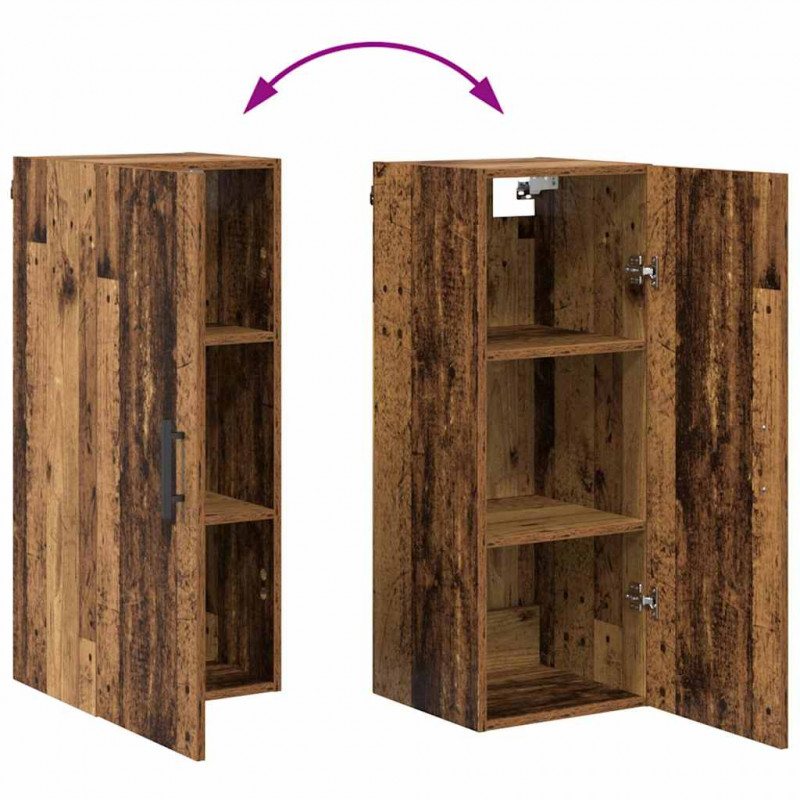 Highboard z szufladą Stare drewno 34,5 x 34 x 180 cm