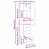 Highboard z szufladą Stare drewno 34,5 x 34 x 180 cm