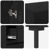Highboard z szufladą 2 pcs Czarny Dąb Materiał drewnopochodny