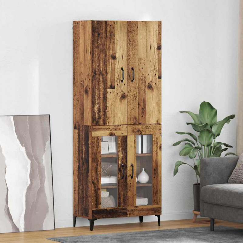 Highboard Montowane na ścianie Stare drewno 69,5 x 34 x 180 cm
