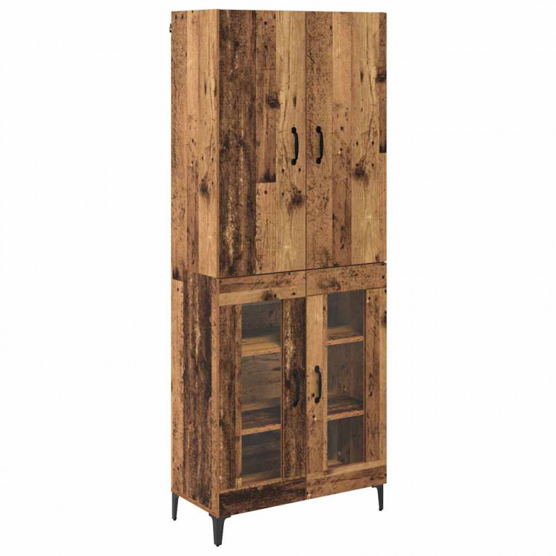 Highboard Montowane na ścianie Stare drewno 69,5 x 34 x 180 cm