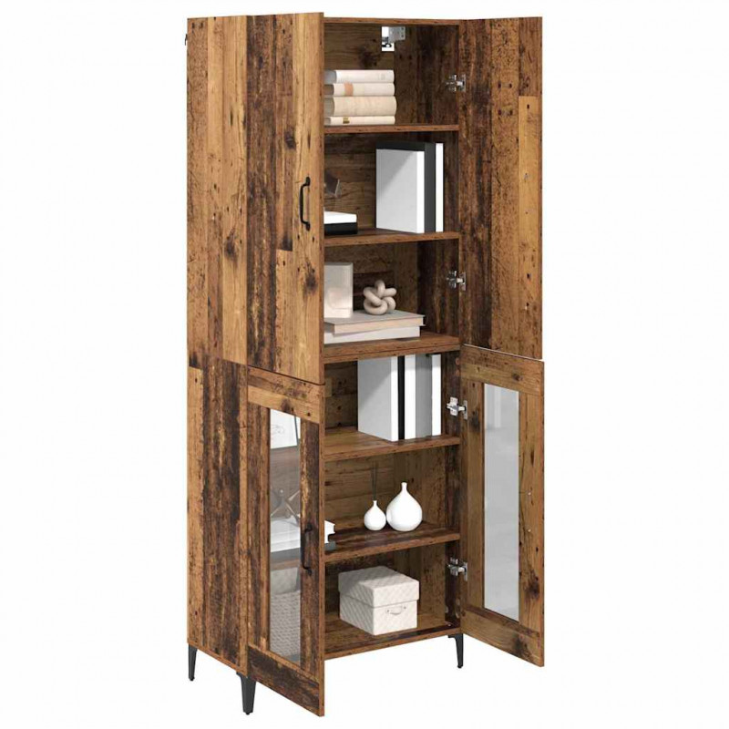 Highboard Montowane na ścianie Stare drewno 69,5 x 34 x 180 cm
