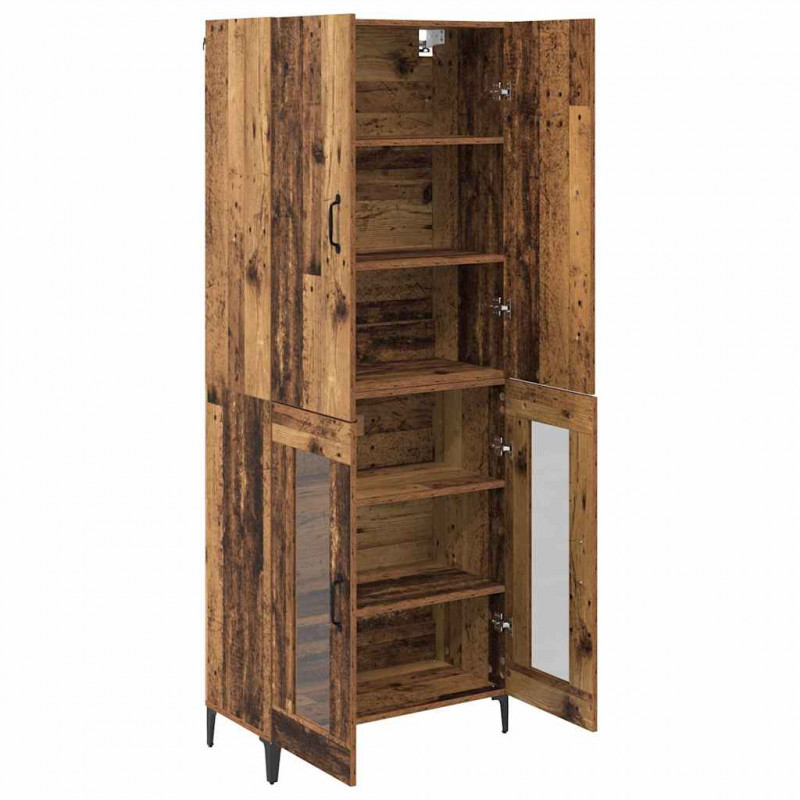 Highboard Montowane na ścianie Stare drewno 69,5 x 34 x 180 cm