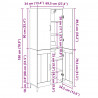 Highboard Montowane na ścianie Stare drewno 69,5 x 34 x 180 cm