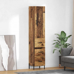 Highboard z szufladą Stare drewno 34,5 x 34 x 180 cm