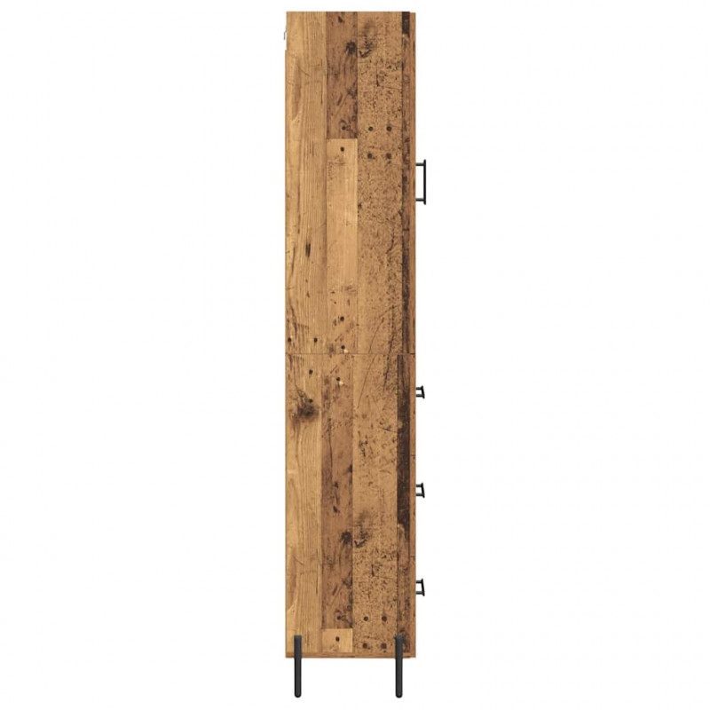 Highboard z szufladą Stare drewno 34,5 x 34 x 180 cm