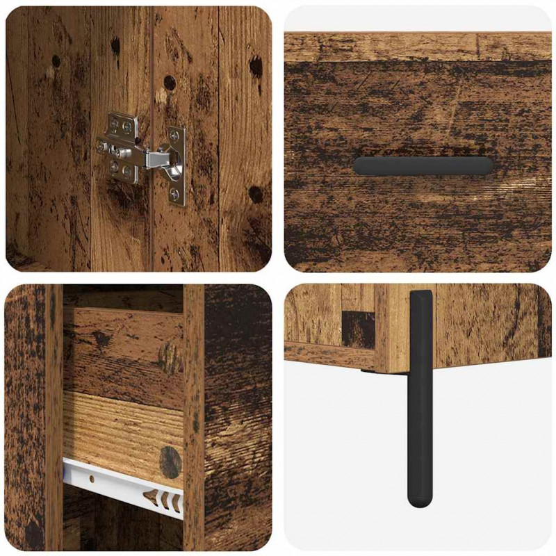 Highboard z szufladą Stare drewno 34,5 x 34 x 180 cm