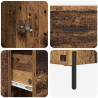 Highboard z szufladą Stare drewno 34,5 x 34 x 180 cm