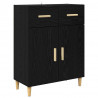 Highboard Czarny Dąb 69,5 x 34 x 180 cm Materiał drewnopochodny