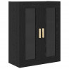 Highboard Czarny Dąb 69,5 x 34 x 180 cm Materiał drewnopochodny