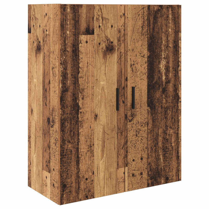 Highboard 2 pcs Stare drewno Drewno inżynieryjne i szkło