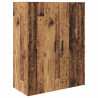 Highboard 2 pcs Stare drewno Drewno inżynieryjne i szkło