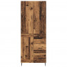 Highboard 2 pcs Stare drewno Drewno inżynieryjne i szkło