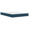 Ramka łóżka z materacem Niebieski 140 x 190 cm Aksamit