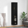 Highboard 2 pcs Czarny Dąb Materiał drewnopochodny