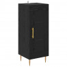 Highboard 2 pcs Czarny Dąb Materiał drewnopochodny