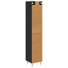 Highboard 2 pcs Czarny Dąb Materiał drewnopochodny