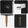 Highboard 2 pcs Czarny Dąb Materiał drewnopochodny