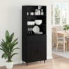 Highboard z szufladą Czarny Dąb 69,5 x 34 x 180 cm