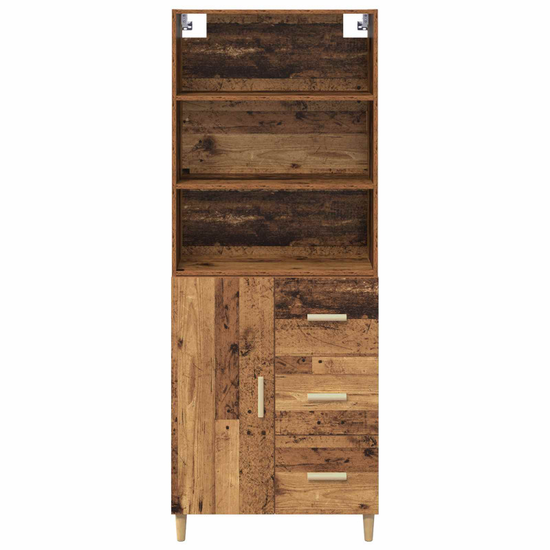 Highboard z szufladą Stare drewno 69,5 x 32,5 x 180 cm